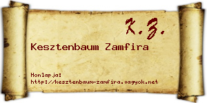 Kesztenbaum Zamfira névjegykártya